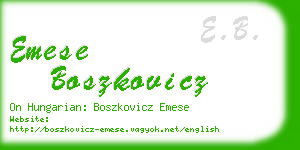 emese boszkovicz business card